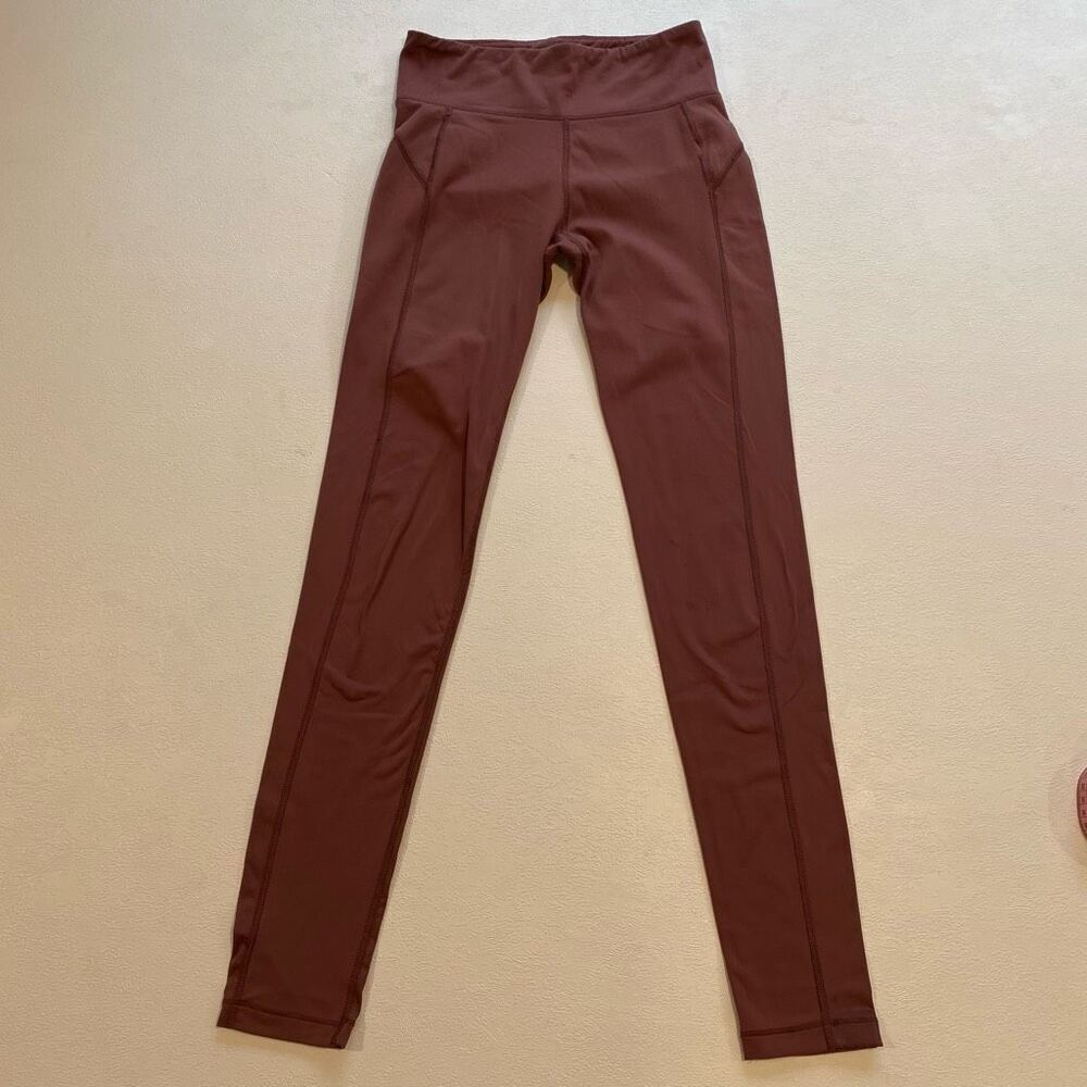 Aeropostale High Rise Leggings Women’s Small Burgundy Active Stretch